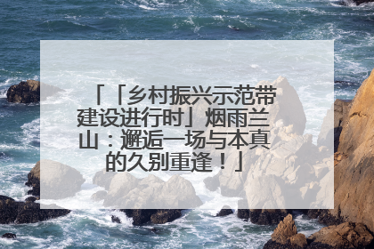 「乡村振兴示范带建设进行时」烟雨兰山：邂逅一场与本真的久别重逢！