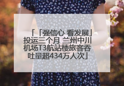 「强信心 看发展」投运三个月 兰州中川机场T3航站楼旅客吞吐量超434万人次