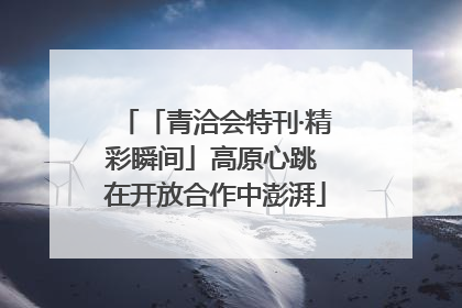 「青洽会特刊·精彩瞬间」高原心跳 在开放合作中澎湃