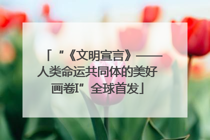 “《文明宣言》——人类命运共同体的美好画卷I”全球首发