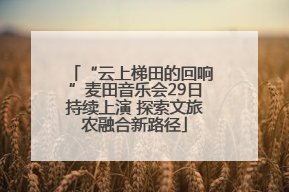 “云上梯田的回响”麦田音乐会29日持续上演 探索文旅农融合新路径