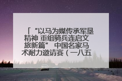 “以马为媒传承军垦精神 重组骑兵连启文旅新篇” 中国名家马术耐力邀请赛（一八五团站）暨重启骑兵连活动正式启动