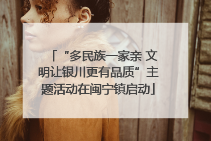 “多民族一家亲 文明让银川更有品质”主题活动在闽宁镇启动