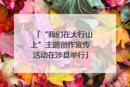 “我们在太行山上”主题创作宣传活动在涉县举行