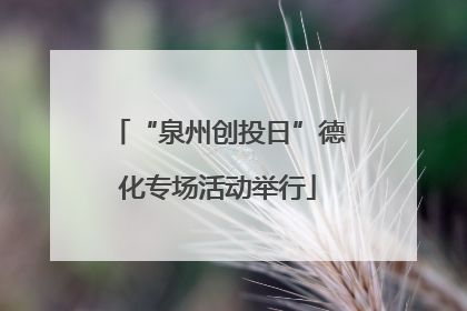 “泉州创投日”德化专场活动举行