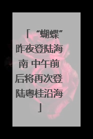 “蝴蝶”昨夜登陆海南 中午前后将再次登陆粤桂沿海
