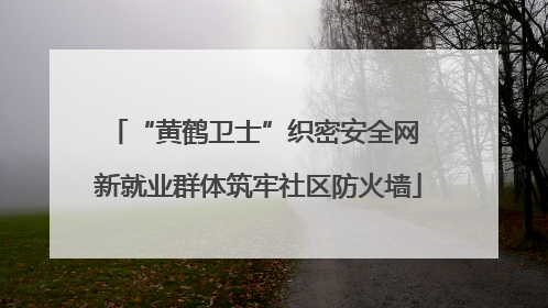 “黄鹤卫士”织密安全网 新就业群体筑牢社区防火墙