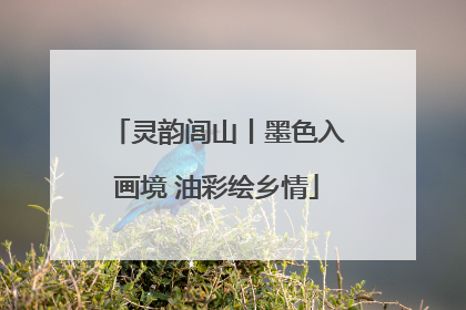 灵韵闾山丨墨色入画境 油彩绘乡情