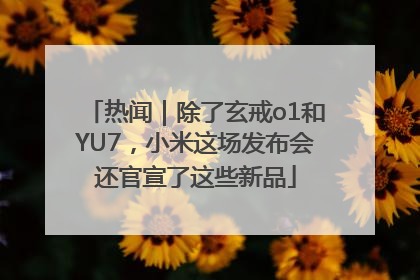 热闻｜除了玄戒o1和YU7，小米这场发布会还官宣了这些新品