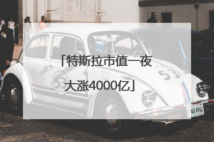 特斯拉市值一夜大涨4000亿