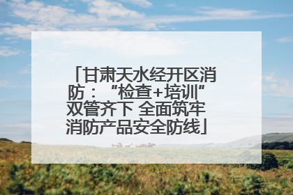 甘肃天水经开区消防：“检查+培训”双管齐下 全面筑牢消防产品安全防线
