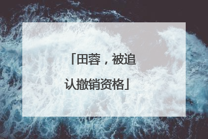 田蓉，被追认撤销资格
