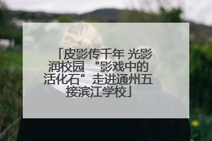 皮影传千年 光影润校园 “影戏中的活化石”走进通州五接滨江学校