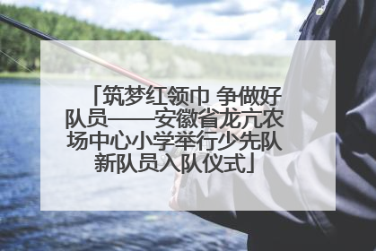 筑梦红领巾 争做好队员——安徽省龙亢农场中心小学举行少先队新队员入队仪式