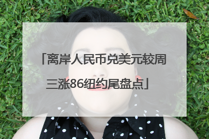 离岸人民币兑美元较周三涨86纽约尾盘点