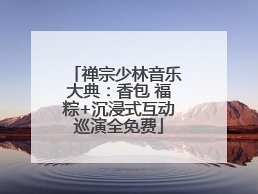 禅宗少林音乐大典：香包 福粽+沉浸式互动巡演全免费
