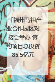 福州马祖产业合作园区对接会举办 签约项目总投资85.5亿元
