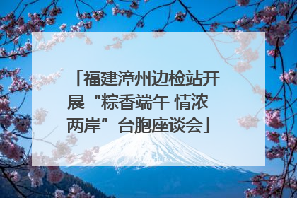 福建漳州边检站开展“粽香端午 情浓两岸”台胞座谈会