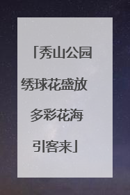 秀山公园绣球花盛放 多彩花海引客来