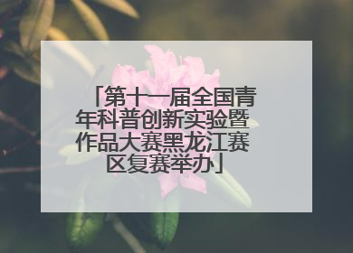 第十一届全国青年科普创新实验暨作品大赛黑龙江赛区复赛举办