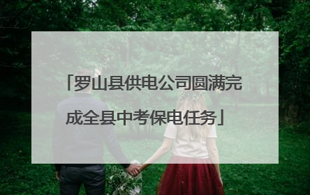 罗山县供电公司圆满完成全县中考保电任务