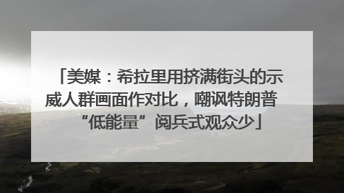 美媒：希拉里用挤满街头的示威人群画面作对比，嘲讽特朗普“低能量”阅兵式观众少