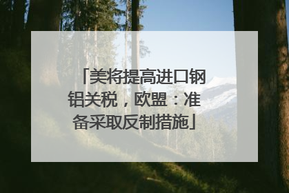 美将提高进口钢铝关税，欧盟：准备采取反制措施
