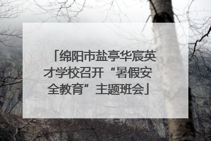 绵阳市盐亭华宸英才学校召开“暑假安全教育”主题班会