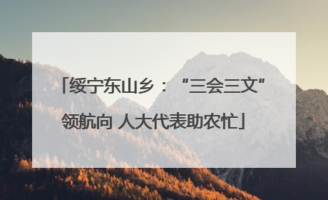 绥宁东山乡：“三会三文”领航向 人大代表助农忙