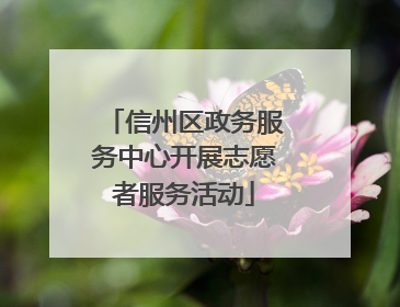 信州区政务服务中心开展志愿者服务活动