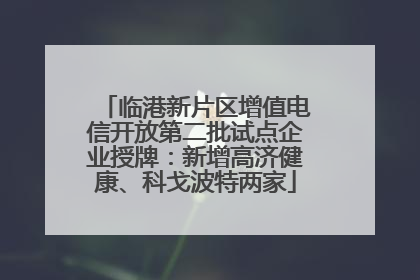 临港新片区增值电信开放第二批试点企业授牌：新增高济健康、科戈波特两家