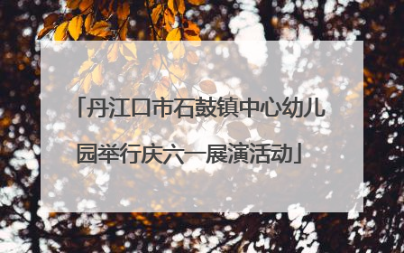 丹江口市石鼓镇中心幼儿园举行庆六一展演活动