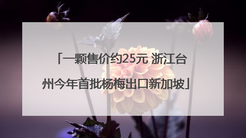 一颗售价约25元 浙江台州今年首批杨梅出口新加坡