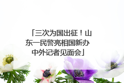 三次为国出征！山东一民警亮相国新办中外记者见面会
