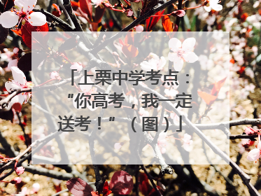 上栗中学考点：“你高考，我一定送考！”（图）