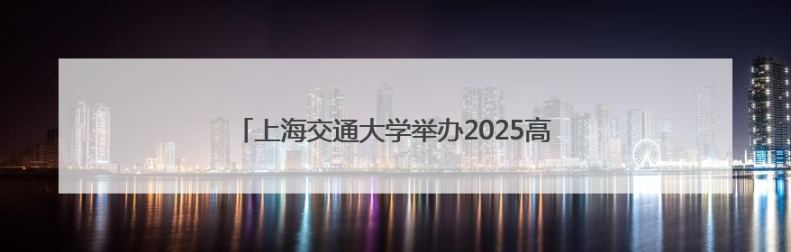 上海交通大学举办2025高校“AI+能源”学术研讨会
