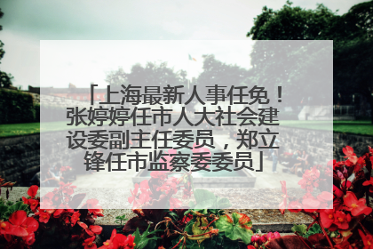 上海最新人事任免！张婷婷任市人大社会建设委副主任委员，郑立锋任市监察委委员