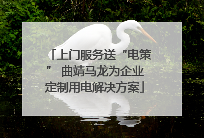 上门服务送“电策” 曲靖马龙为企业定制用电解决方案