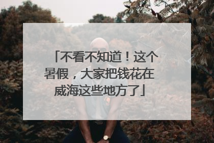 不看不知道！这个暑假，大家把钱花在威海这些地方了