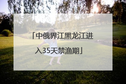 中俄界江黑龙江进入35天禁渔期