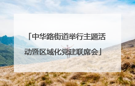 中华路街道举行主题活动暨区域化党建联席会