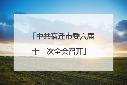 中共宿迁市委六届十一次全会召开