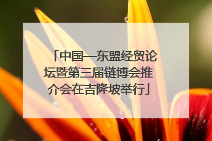 中国—东盟经贸论坛暨第三届链博会推介会在吉隆坡举行