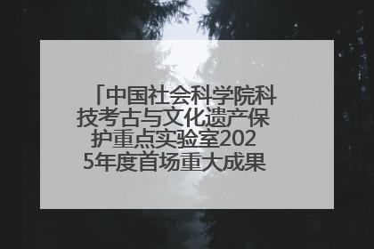 中国社会科学院科技考古与文化遗产保护重点实验室2025年度首场重大成果发布会在京举行