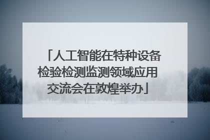 人工智能在特种设备检验检测监测领域应用交流会在敦煌举办