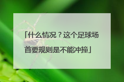 什么情况？这个足球场首要规则是不能冲撞