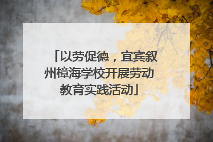以劳促德，宜宾叙州樟海学校开展劳动教育实践活动