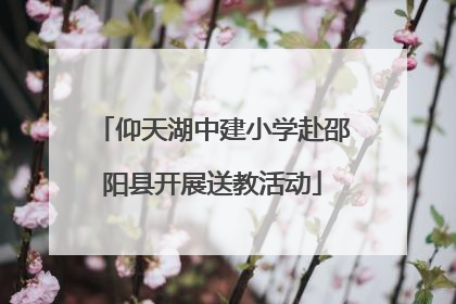 仰天湖中建小学赴邵阳县开展送教活动