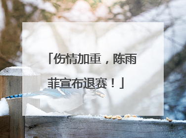 伤情加重，陈雨菲宣布退赛！