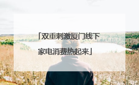 双重刺激厦门线下家电消费热起来